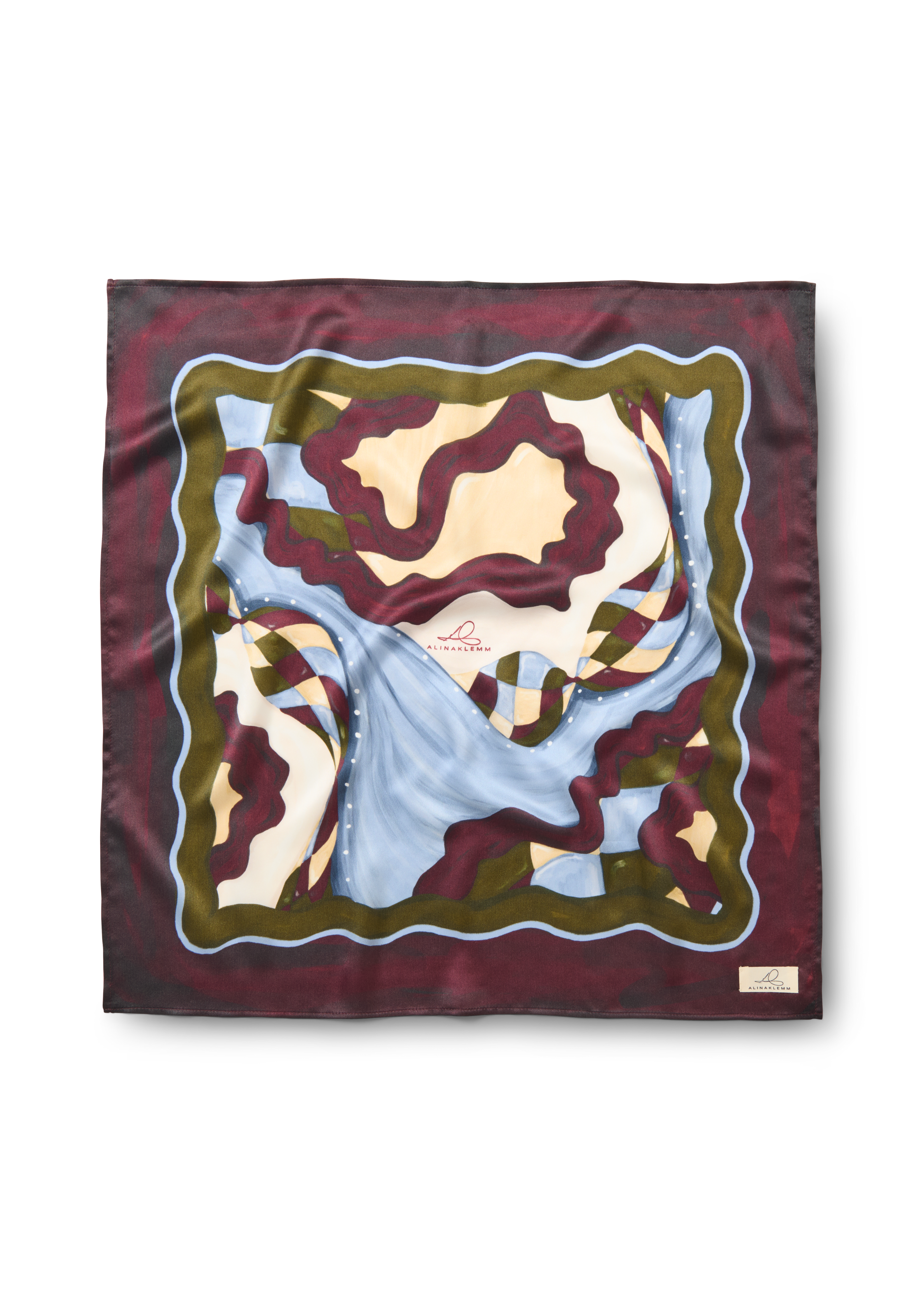 Halstuch Seide bordeaux beige blau Accessoire