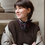 Seidentuch weinrot mit Muster