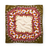 Seidentuch oliv gruen kariert ALINA KLEMM 