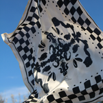 Seidentuch schwarz beige 