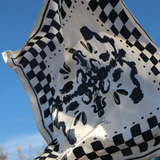 Seidentuch schwarz beige 