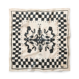 Seidentuch schwarz beige gemustert Produktbild