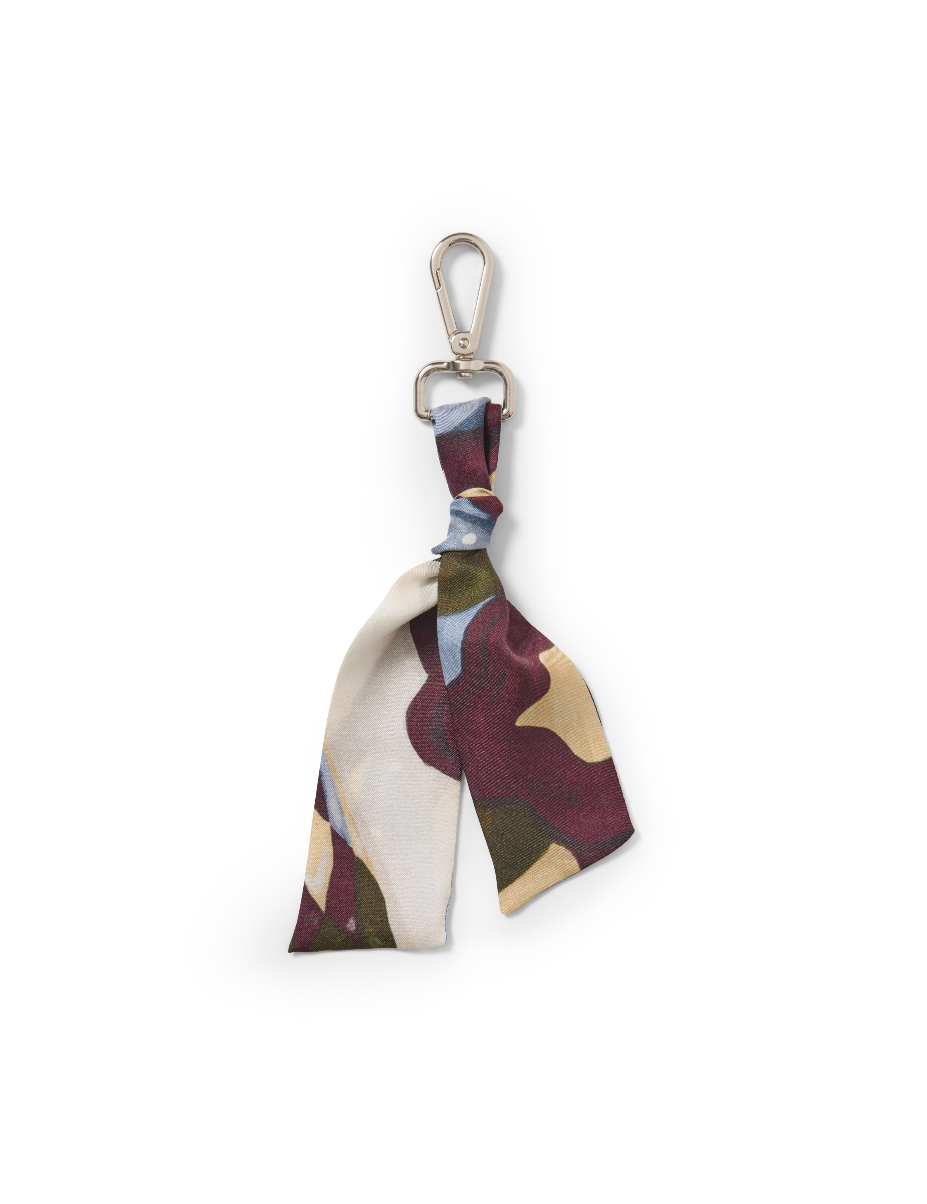 Taschenanhaenger Seide bordeaux blau