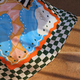 Tuch Seide bunt gemustert moodbild