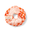 seiden scrunchie orange rosa gemustert