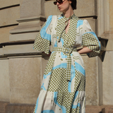 sommerliches Kleid kariert blau 