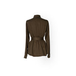 Hemdbluse oliv grün Oberteil Alina Klemm Damen