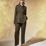 Lässige Hemdbluse und Hose mit Gummibund aus Tencel