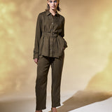 Lässige Hemdbluse und Hose mit Gummibund aus Tencel