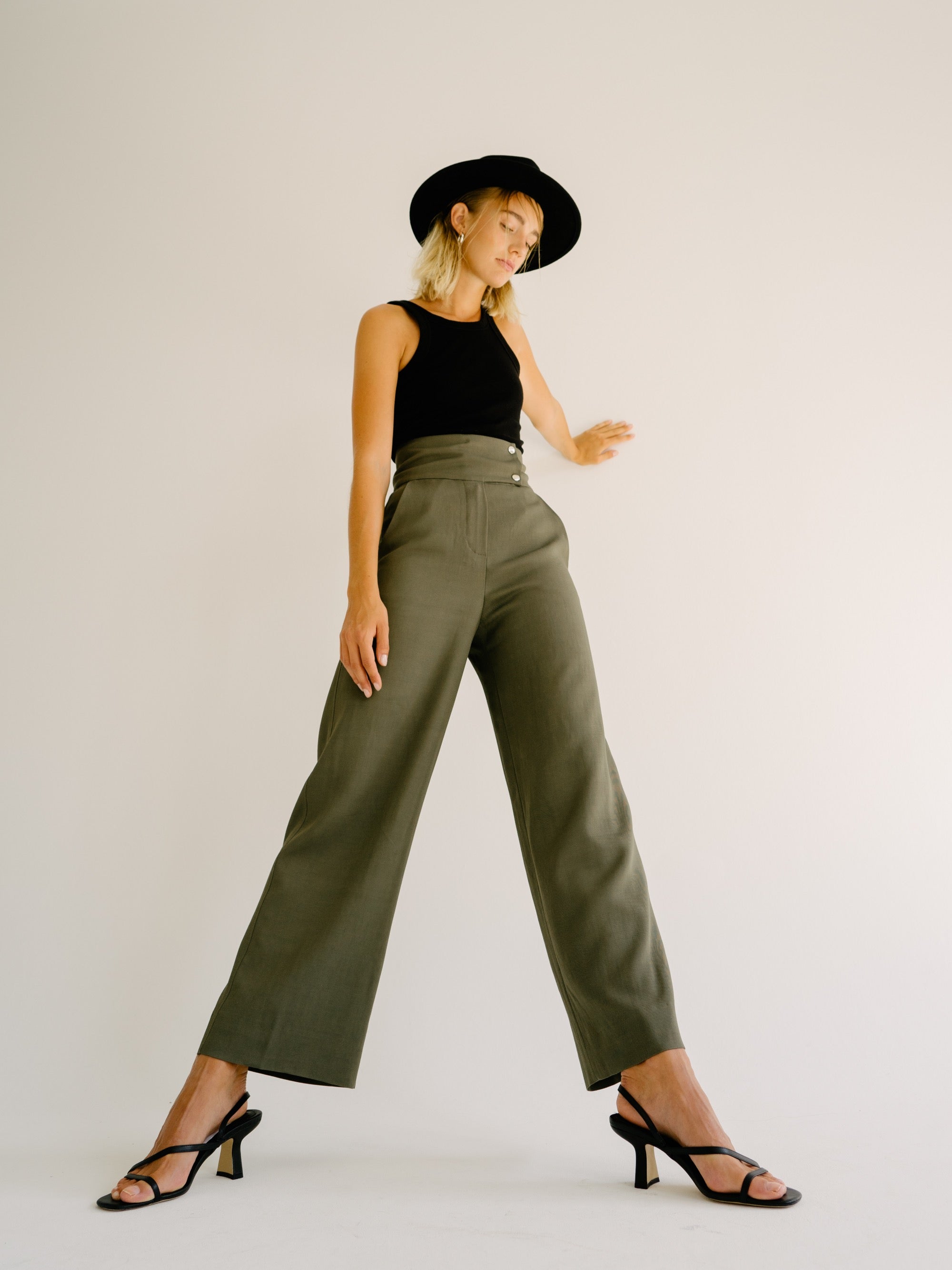 Taillenhose Alina Klemm Damen oliv 