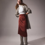 Taillenrock rost rot aus viskose